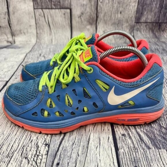 Nike Dual Fusion Run 2 Women's Size 7.5 Running Athletic Shoes Blue 599564-400 - Picture 4 of 11